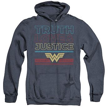 Wonder Woman 84 Truth Love Justice Adult Heather Hoodie