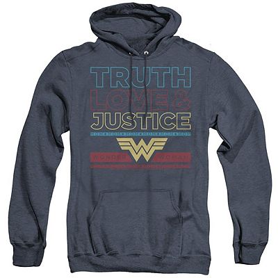 Wonder Woman 84 Truth Love Justice Adult Heather Hoodie