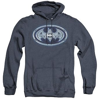 Batman Cyber Bat Shield Adult Heather Hoodie