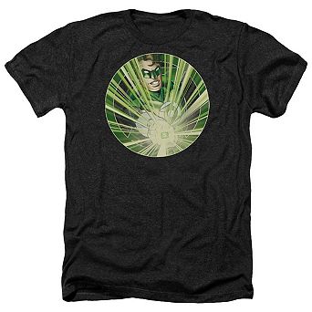 Green Lantern Light Em Up Adult Heather T-shirt
