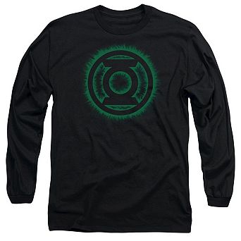 Green Lantern Green Flame Logo Long Sleeve Adult T-shirt