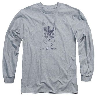 Batman Im Batman Long Sleeve Adult T-shirt