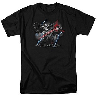 Batman V Superman Lightning V Heat Vision Short Sleeve Adult T-shirt