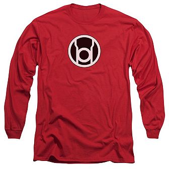 Green Lantern Red Lantern Logo Long Sleeve Adult T-shirt