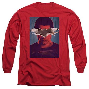 Batman V Superman Superman Poster Long Sleeve Adult T-shirt