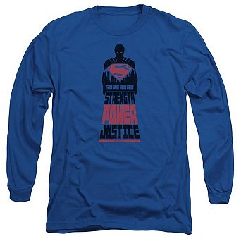 Batman V Superman Super Justice Long Sleeve Adult T-shirt
