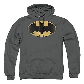 Batman Distressed Shield Adult Pull Over Hoodie