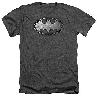 Batman Duct Tape Logo Adult Heather T-shirt