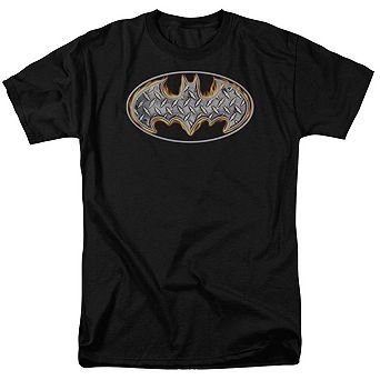 Batman Steel Fire Shield Short Sleeve Adult T-shirt