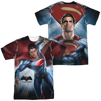 Batman V Superman Superman Light Short Sleeve Adult Poly Crew T-shirt