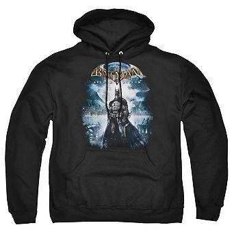 Batman Arkham Asylum Game Cover Adult Pull Over Hoodie