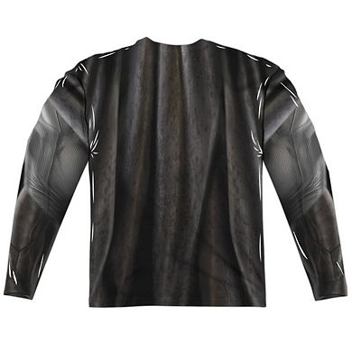 Batman V Superman Batman Uniform Long Sleeve Adult Poly Crew T-shirt
