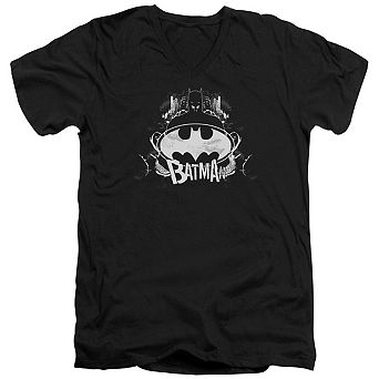 Batman Grim & Gritty Short Sleeve Adult V Neck T-shirt