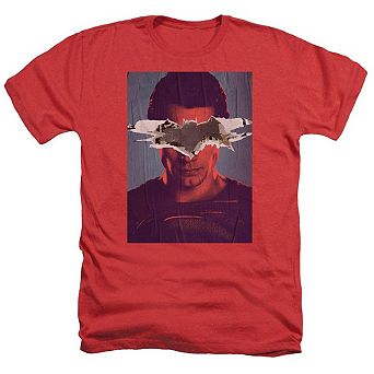 Batman V Superman Superman Poster Adult Heather T-shirt