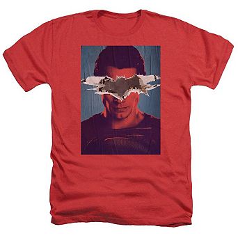 Batman V Superman Superman Poster Adult Heather T-shirt