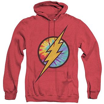 Dc Comics Flash Tie Dye Flash Logo Adult Heather Hoodie
