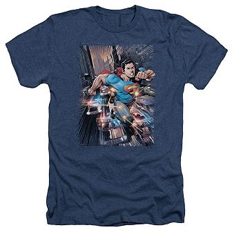 Superman Action Comics 1 Adult Heather T-shirt