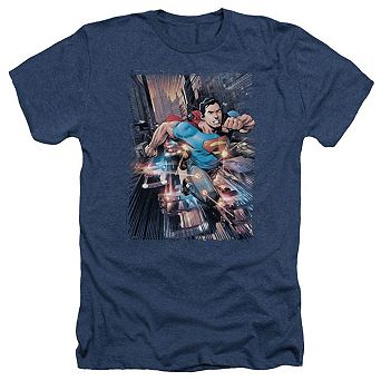 Superman Action Comics 1 Adult Heather T-shirt