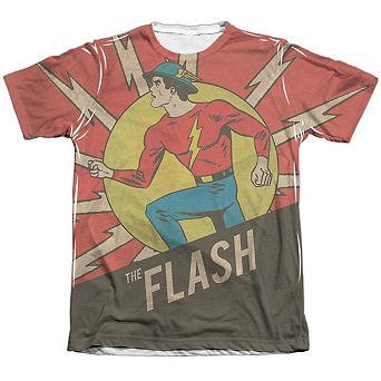 Dc Comics Flash Vintage Comic Flash Sleeve T-shirt
