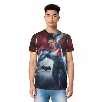 Batman V Superman Superman Light Short Sleeve Adult Poly Crew T-shirt