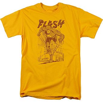 Dc Comics Flash Busting Out Short Sleeve Adult T-shirt