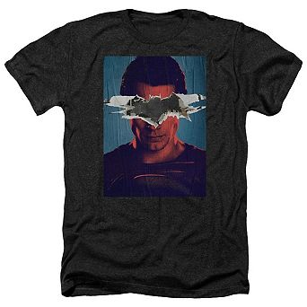 Batman V Superman Superman Poster Adult Heather T-shirt