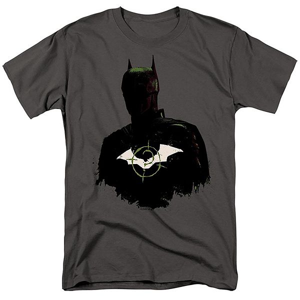 The Batman Silhouette With Riddler Logo Short Sleeve Adult T-shirt