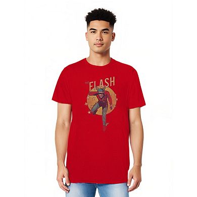 Dc Comics Flash Circle & Stars Short Sleeve Adult T-shirt