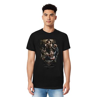 Batman V Superman Three In Action Short Sleeve Adult T-shirt