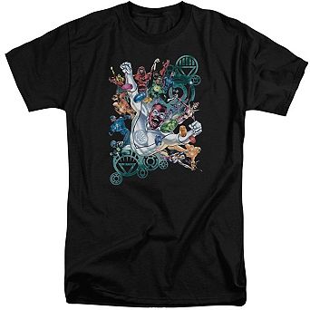 Green Lantern Lanterns Unite Short Sleeve Adult Tall T-shirt