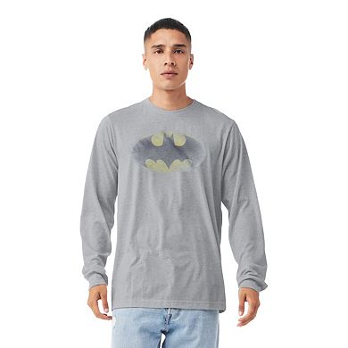 Batman Faded Logo Long Sleeve Adult T-shirt