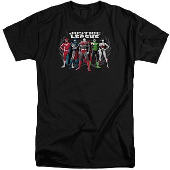 Justice League Of America The Big Five Short Sleeve Adult Tall T-shirt