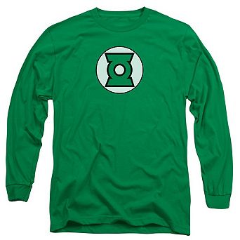 Justice League Of America Green Lantern Logo Long Sleeve Adult T-shirt