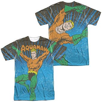 Dc Comics Underwater Sub Short Sleeve Adult Poly Crew T-shirt