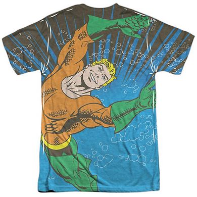 Dc Comics Underwater Sub Short Sleeve Adult Poly Crew T-shirt