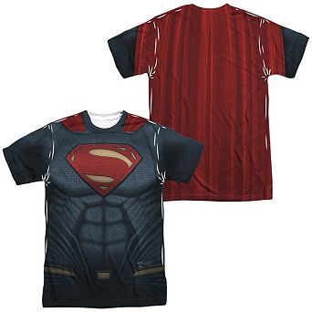Batman V Superman Superman Uniform Short Sleeve Adult Poly Crew T-shirt