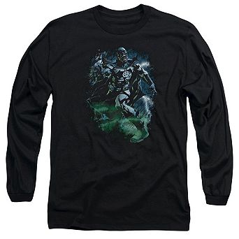 Green Lantern Black Lantern Batman Long Sleeve Adult T-shirt