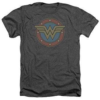 Dc Comics Wonder Woman Vintage Emblem Adult Heather T-shirt