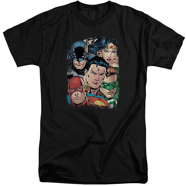 Justice League Of America Up Close And Personal Short Sleeve Adult Tall ...