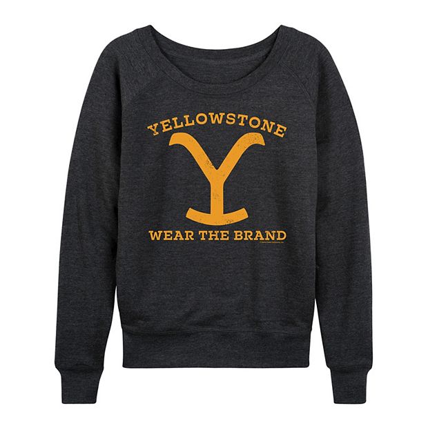 Yellowstone Women's Dutton Ranch Slouchy Pullover - French Terry Fleece Sweatshirt