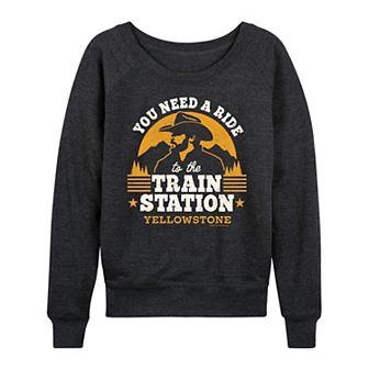 Women's Yellowstone To The Train Station French Terry Long Sleeve Tee