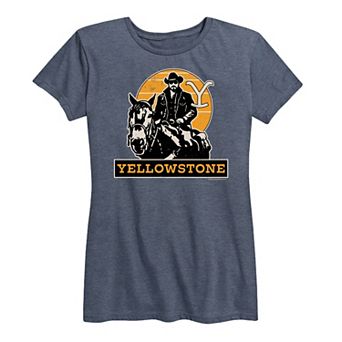Women's Yellowstone Rip Riding Horseback Graphic Tee