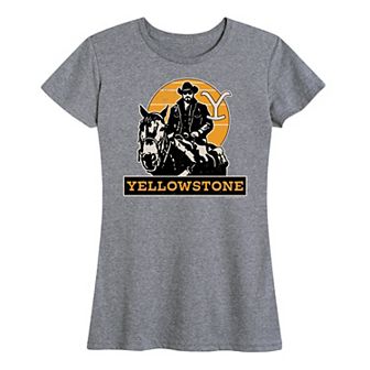 Women's Yellowstone Rip Riding Horseback Graphic Tee