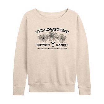 Women's Yellowstone Wildflowers French Terry Long Sleeve Tee