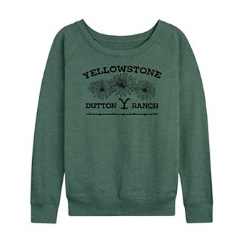 Women's Yellowstone Wildflowers French Terry Long Sleeve Tee