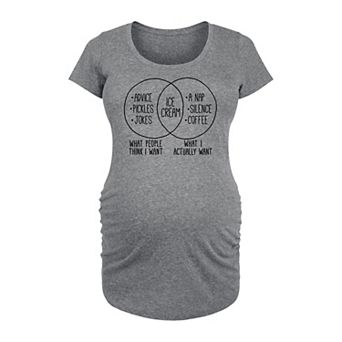 Maternity What I Want Diagram Graphic Tee