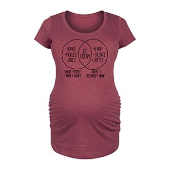Maternity What I Want Diagram Graphic Tee