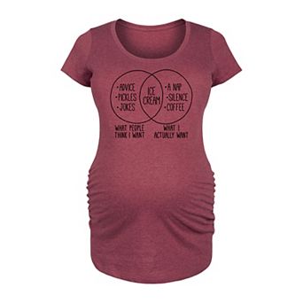 Maternity What I Want Diagram Graphic Tee