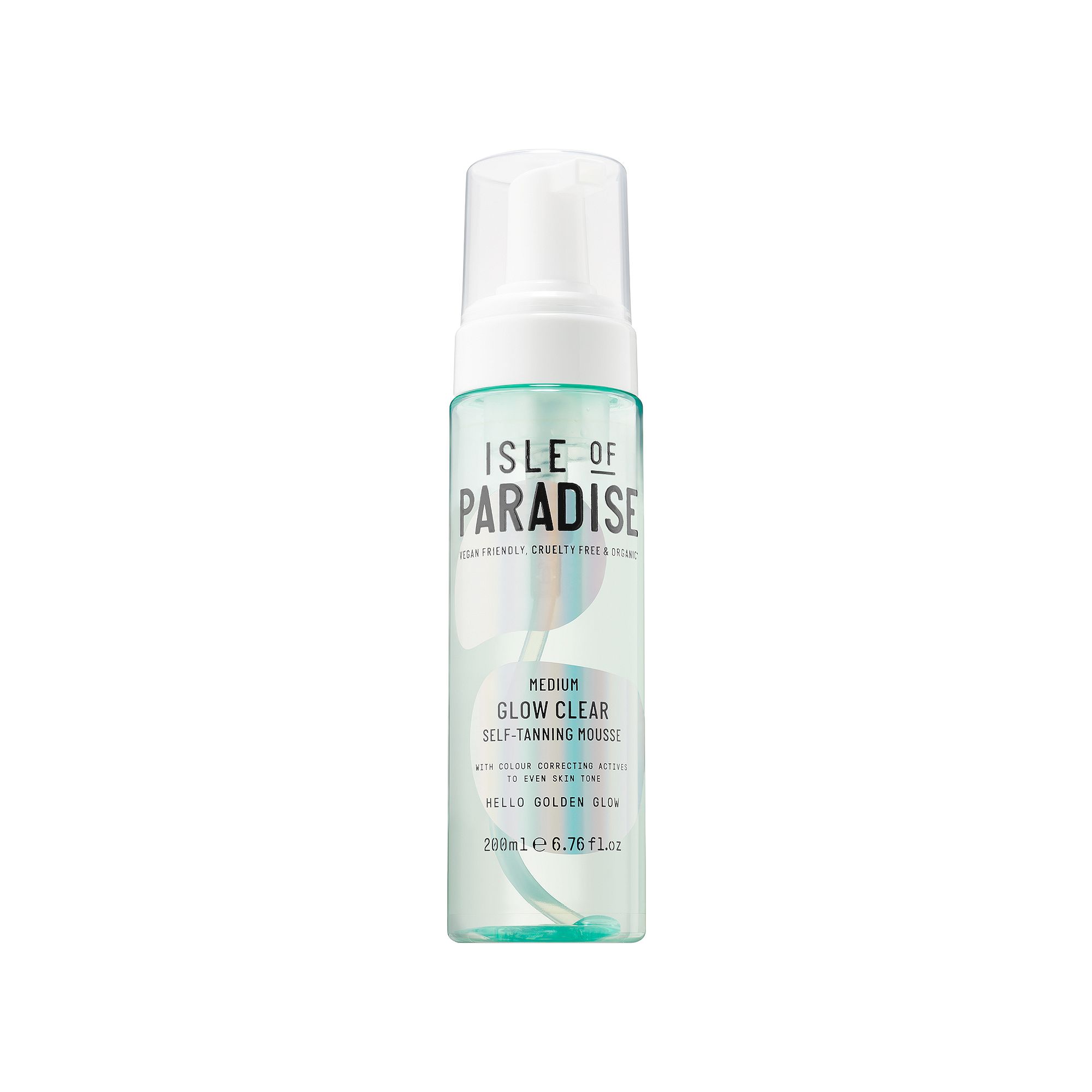 Isle of Paradise Glow Clear, Color Correcting Self-Tanning Mousse, Size: 6.