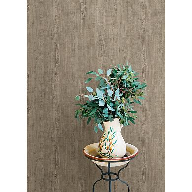 RoomMates Dimensional Natural Wood Cream Peel and Stick Wallpaper